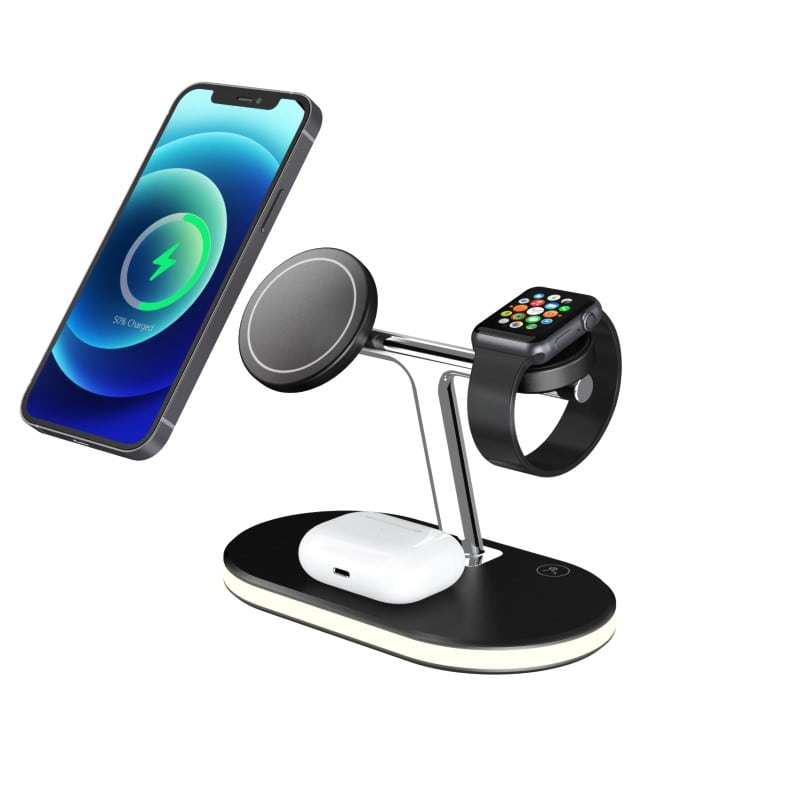 3-in-1 Nightstand Wireless Charger with LED Light - Influcase