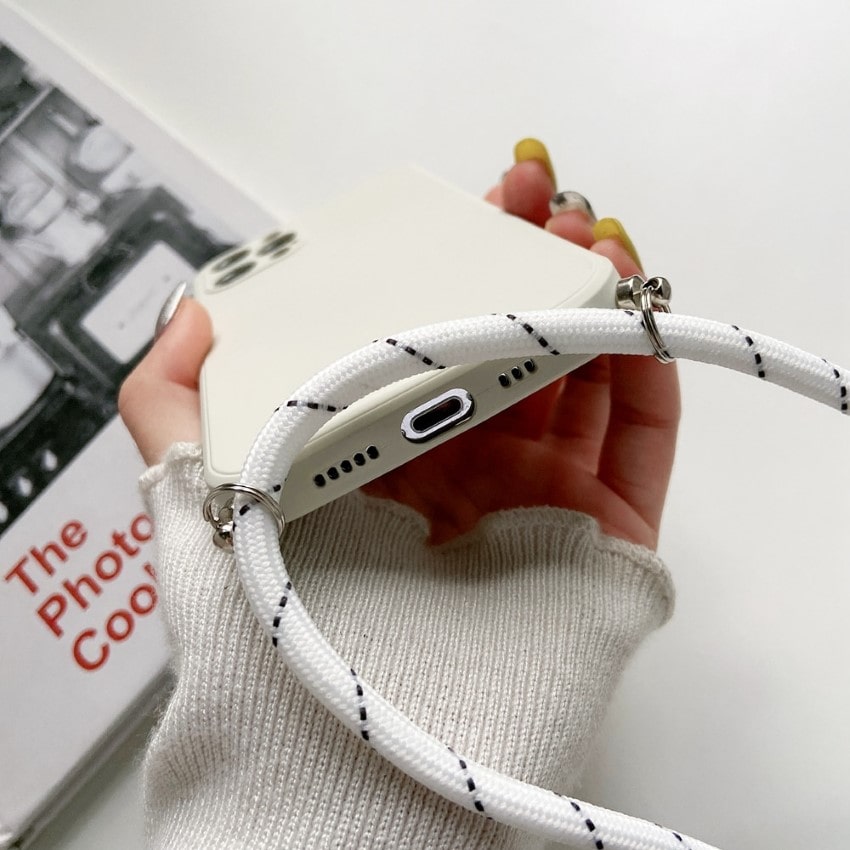 Liquid Silicone Crossbody Rope Case with Lens Cover - Apple - Influcase